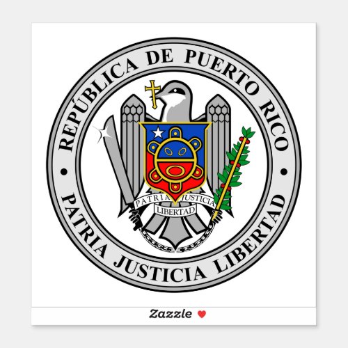 Republic of Puerto Rico National Emblem Sticker