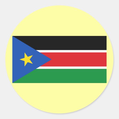 Republic of South Sudan Flag on Tshirts and Gifts Classic Round Sticker