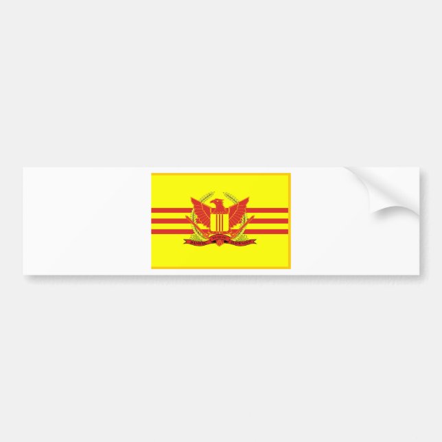 Republic of South Vietnam Military Forces Flag Bumper Sticker (Front)