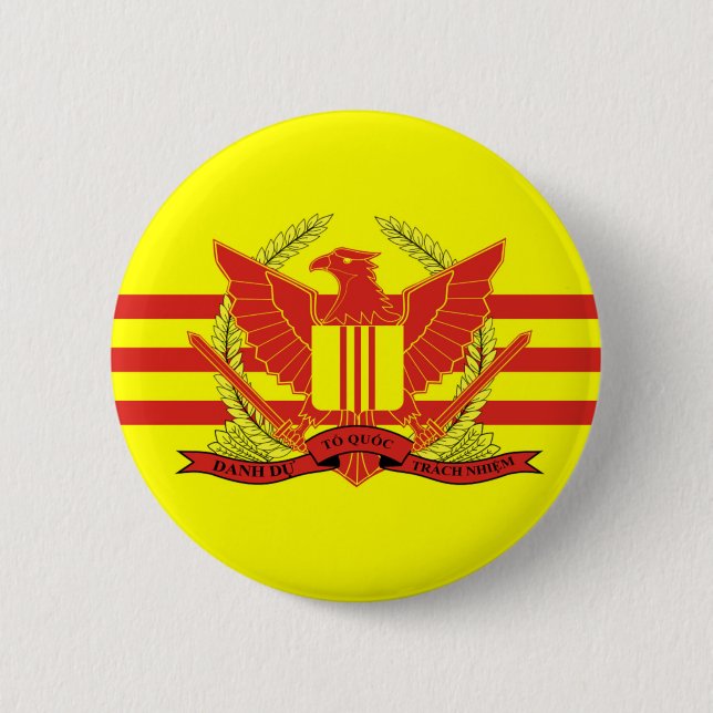 Republic of South Vietnam Military Forces Flag Button (Front)