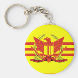 keychain key chain ring flag national souvenir shield south vietnam 