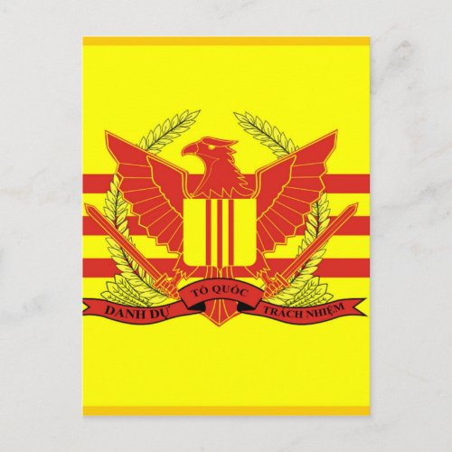 Republic of South Vietnam Military Forces Flag Postcard