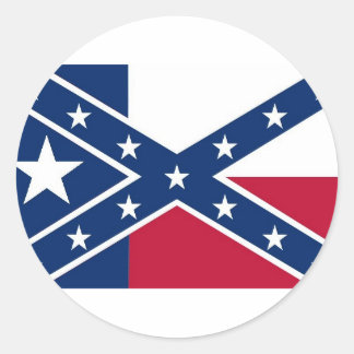 Republic of Texas Flag Classic Round Sticker