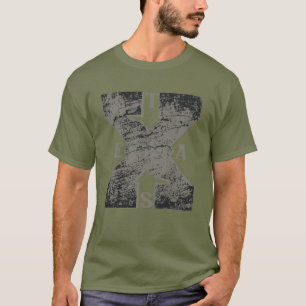 Republic of Texas, Lone Star, Distressed X T-Shirt
