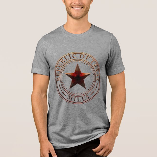 Republic of Texas MILES T-Shirt Tri-Blend Shirt (Front)