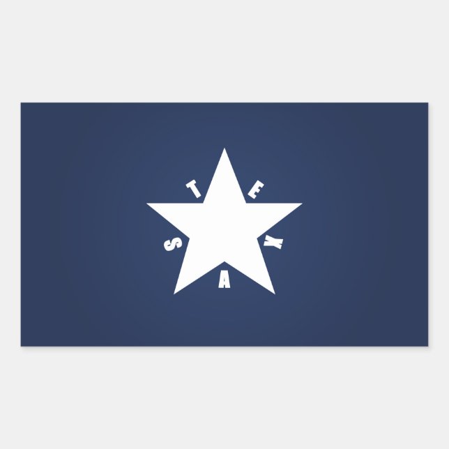 Republic of Texas Rectangular Sticker (Front)