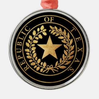 Republic of Texas Seal Metal Ornament