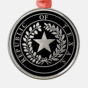 Republic of Texas Seal Metal Ornament