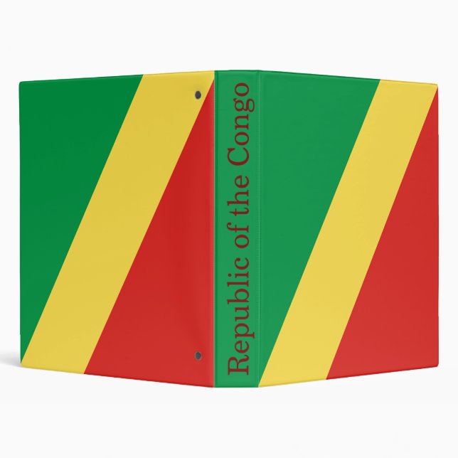 Republic of the Congo Flag 3 Ring Binder (Background)