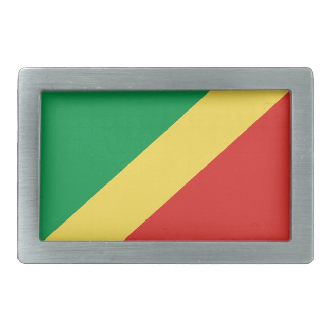 Republic of the Congo Flag Belt Buckle (Front)