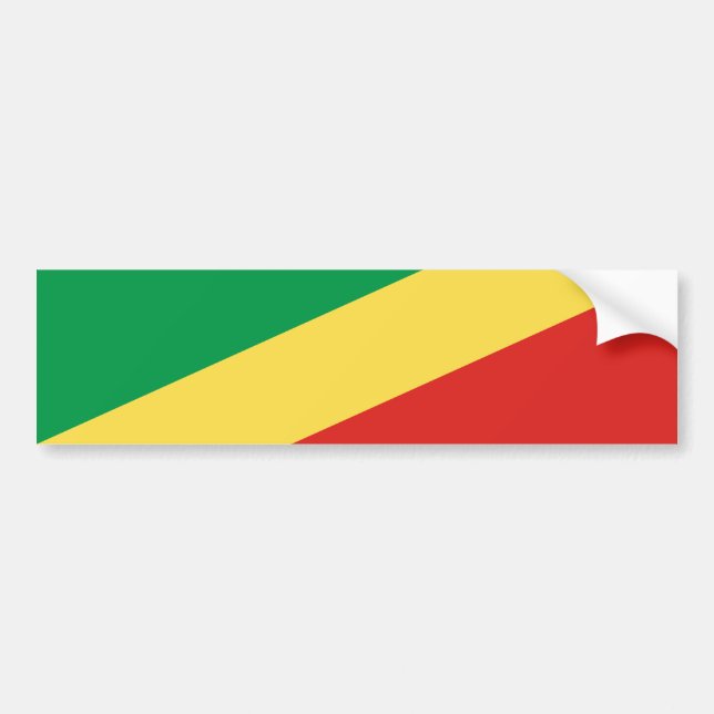 Republic of the Congo Flag Bumper Sticker (Front)