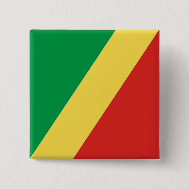 Republic of the Congo Flag Button (Front)