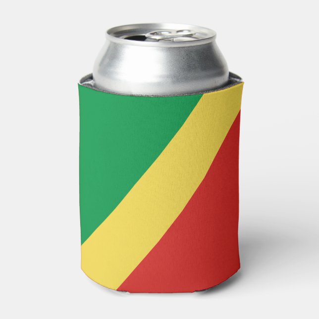 Republic of the Congo Flag Can Cooler (Can Front)