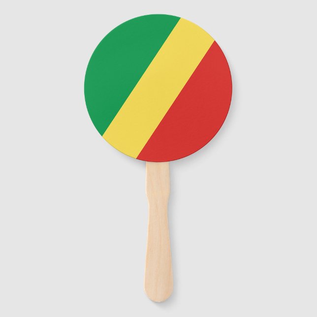 Republic of the Congo Flag Hand Fan (Front)