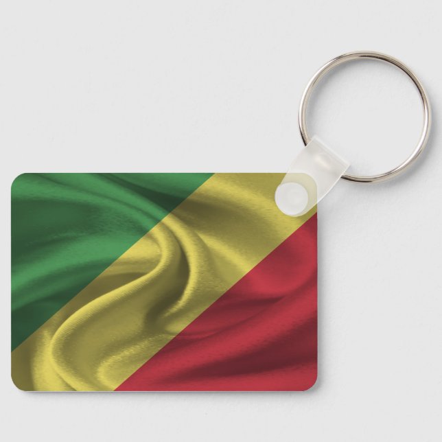 Republic of the Congo Flag Keychain (Front)