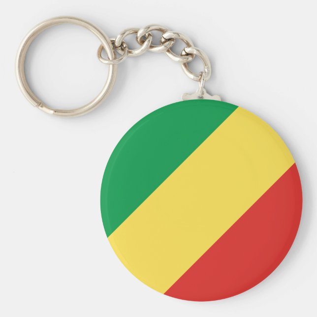 Republic of the Congo Flag Keychain (Front)