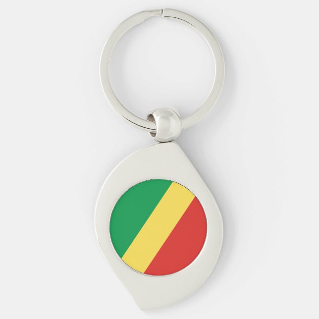 Republic of the Congo Flag Keychain (Front)