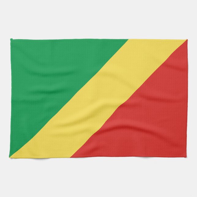 Republic of the Congo Flag Kitchen Towel (Horizontal)