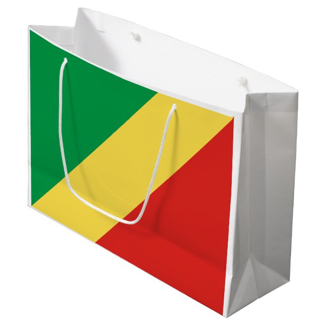 Republic of the Congo Flag Large Gift Bag (Front Angled)