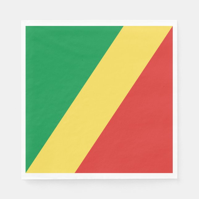 Republic of the Congo Flag Napkins (Front)