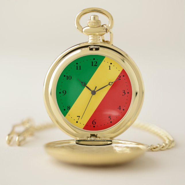 Republic of the Congo Flag Pocket Watch (Inside)