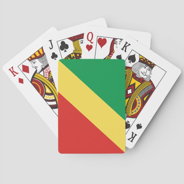 Republic of the Congo Flag Poker Cards (Back)