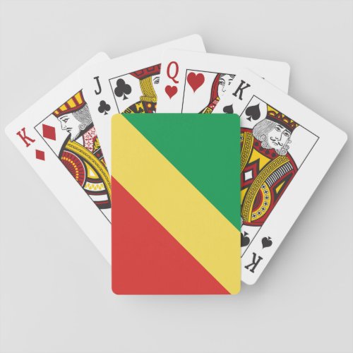 Republic of the Congo Flag Poker Cards