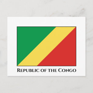 Republic of the Congo Flag Postcard