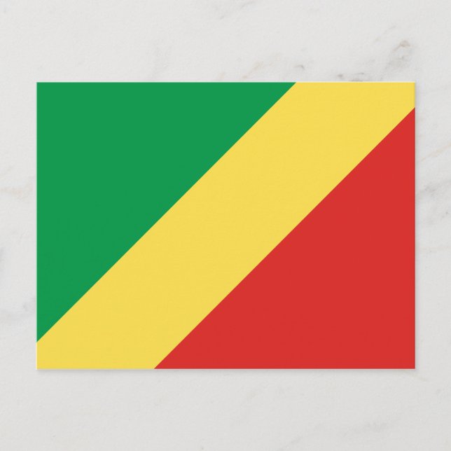 Republic of the Congo Flag Postcard (Front)