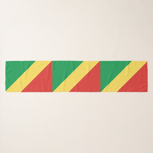 Republic of the Congo Flag Scarf (Front (Horizontal))