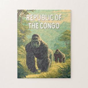 Republic of the Congo Illustration Travel Art Jigsaw Puzzle