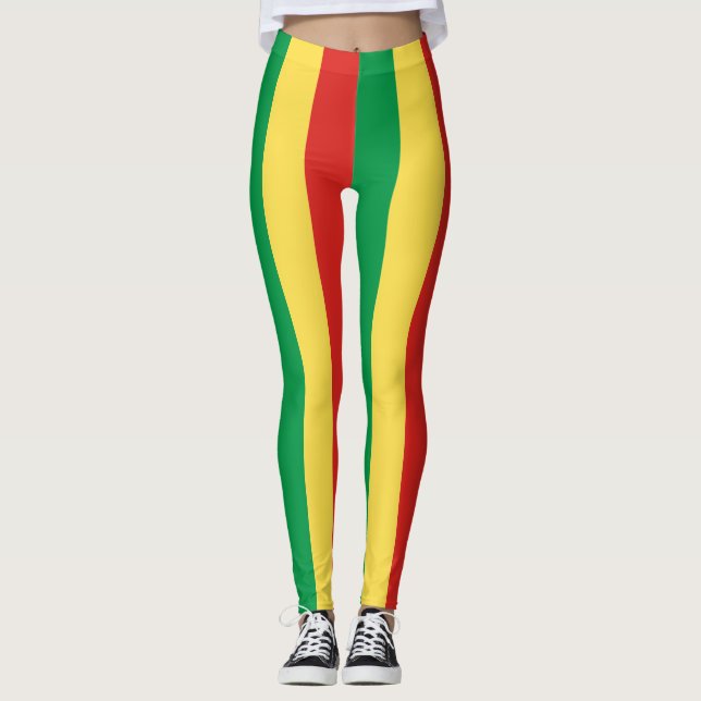 Republic of the Congo National Flag Colors Leggings (Front)