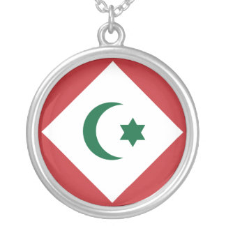 Republic Of The Rif, Morocco flag Silver Plated Necklace