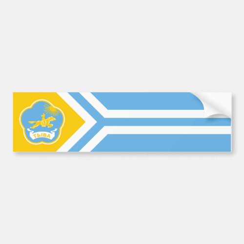 REPUBLIC OF TUVA flag bumper sticker