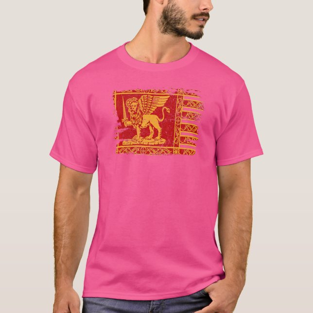 Republic Of Venice Veneto Italy Flag Winged Lion G T-Shirt (Front)