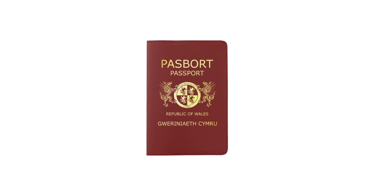 Republic Of Wales Passport Cover Zazzle