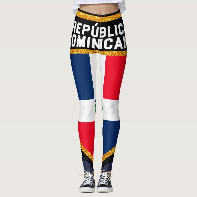 República Dominicana Flag Leggings (Front)