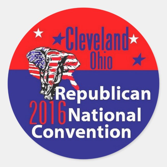 Republican 2016 Convention Classic Round Sticker (Front)