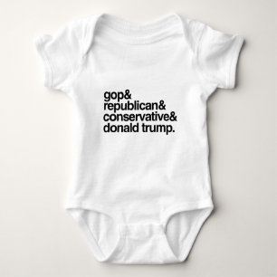 Republican and Conservative and Donald Trump Baby Bodysuit