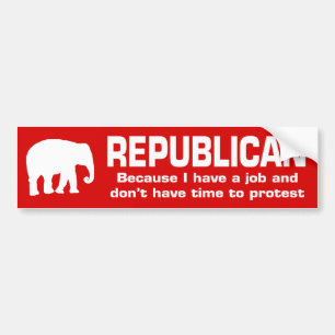 Republican - Because I have a job Bumper Sticker