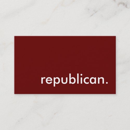 republican business card