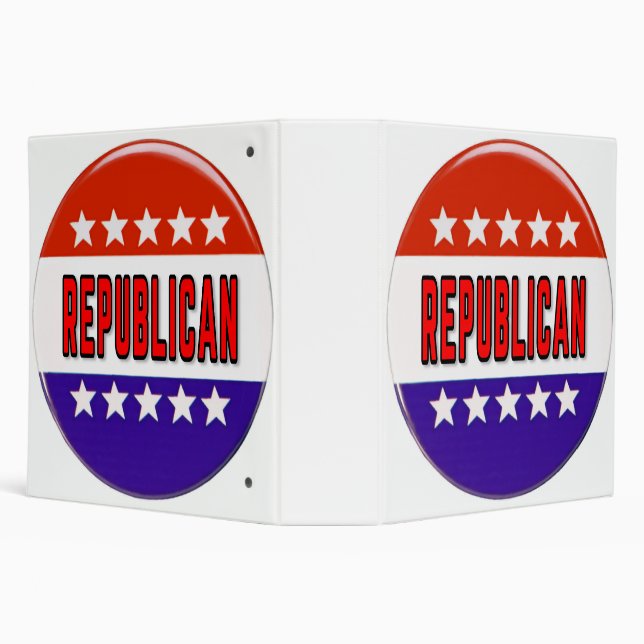 Republican Button 3 Ring Binder (Background)