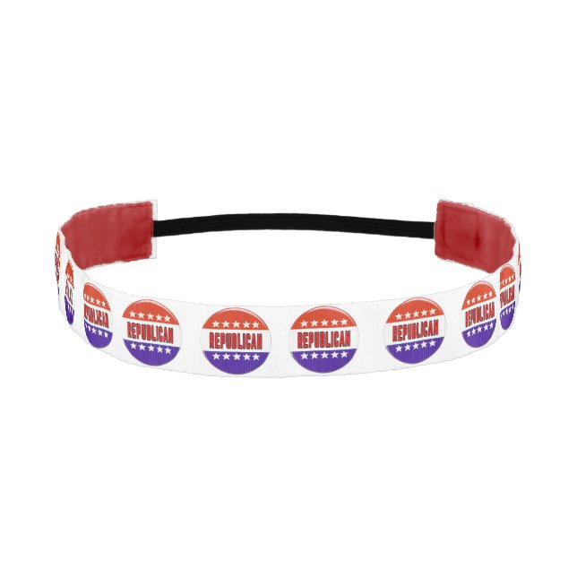 Republican Button Athletic Headband (Front)