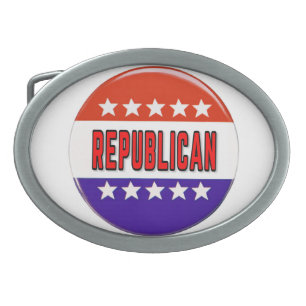 Republican Button Belt Buckle
