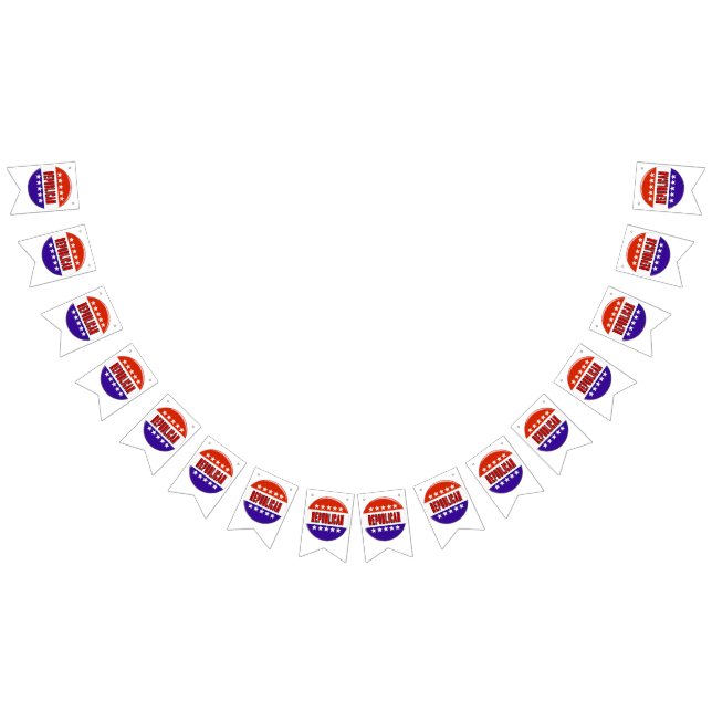 Republican Button Bunting Flags (All)