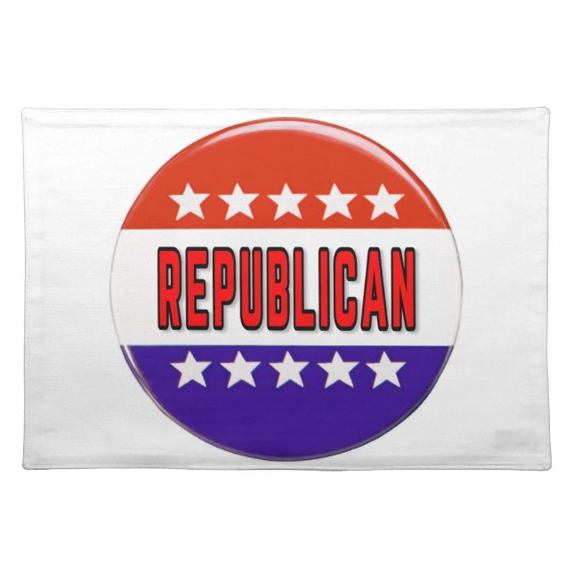 Republican Button Cloth Placemat (Front)