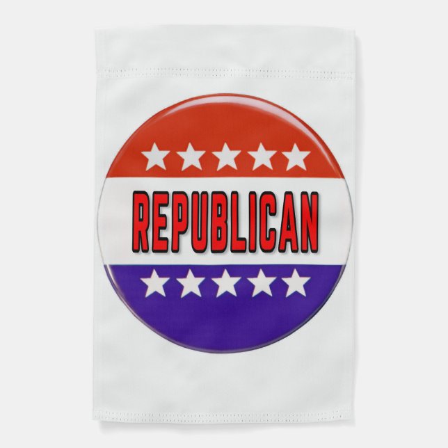 Republican Button Garden Flag (Front)