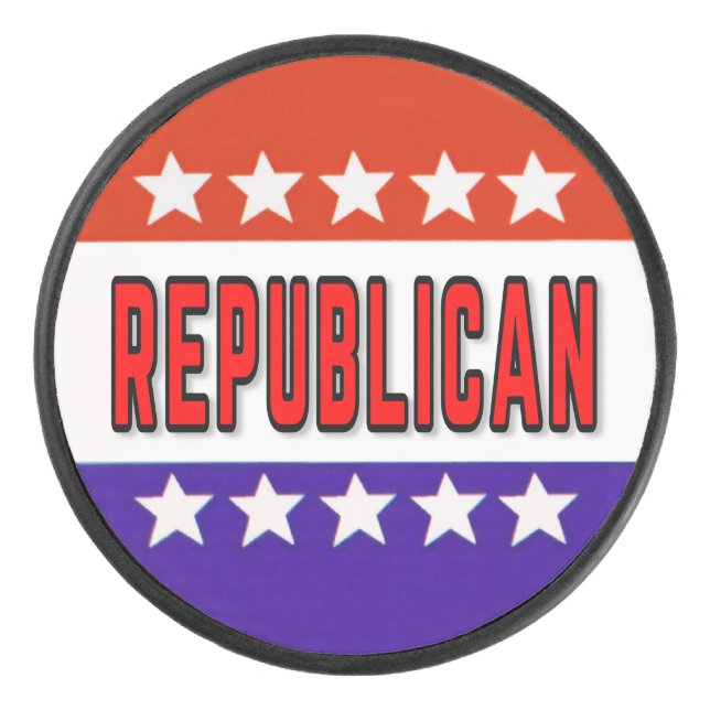 Republican Button Hockey Puck (Front)