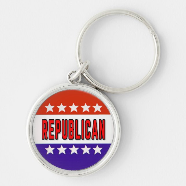 Republican Button Keychain (Front)