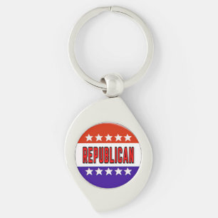 Republican Button Keychain